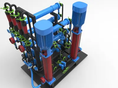 industrial osmosis unit 3D model