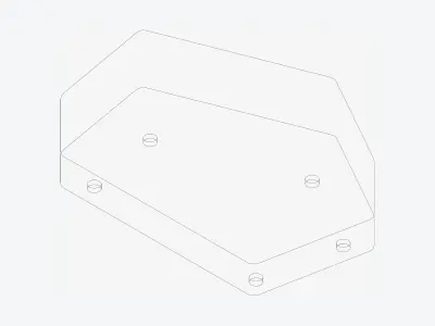 Furniture - Seating - Contemporary - Scoop - Foot Stool - Right Low-poly 3D model