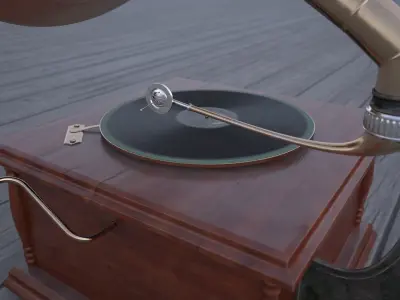 Vintage Gramophone 3D model