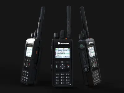 MTP 3150 Tetra Portable Radio High-Quality with 4K PBR Textures Low-poly 3D model