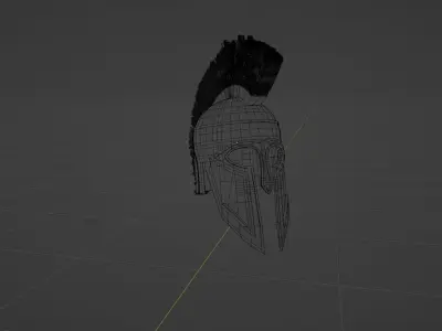 Spartan Helmet  Low-poly 3D model purchase