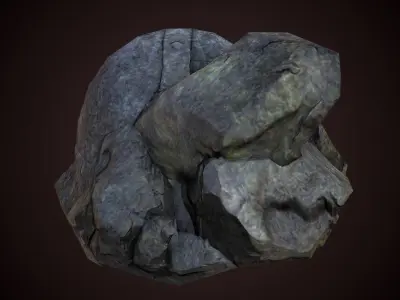 Statue helmet  Low-poly 3D model