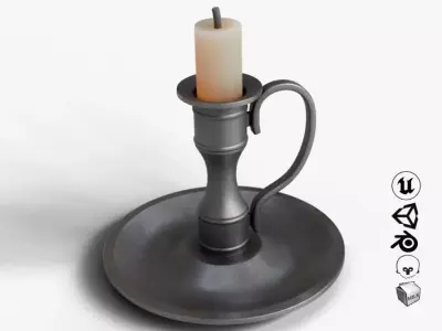 Chamberstick Low-poly 3D model