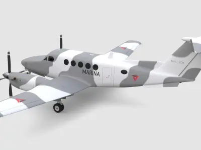 King Air Military Aircraft 3D model