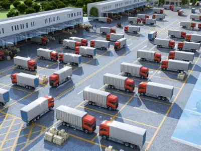 Warehouse and Logistics Distribution Center 3D model