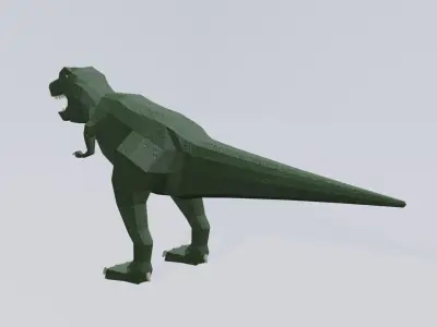 3d low poly T-Rex t - rex Free low-poly 3D model