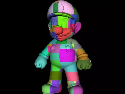 HUGE Super Mario Statue  91-Part 3D Print Assembly Kit 3D print model