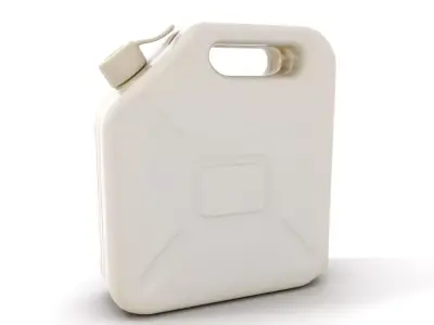 White Plastic Canister model pack Low-poly 3D model