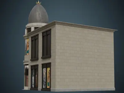 Building 24 Low-poly 3D model