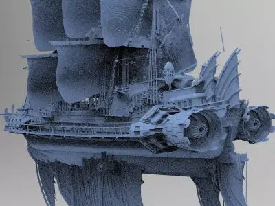  Airship Sci-Fi design Emperor  3D model