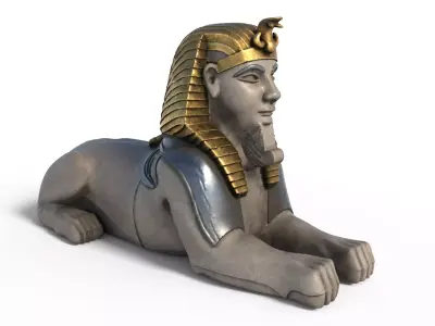 sphinx Low-poly 3D model