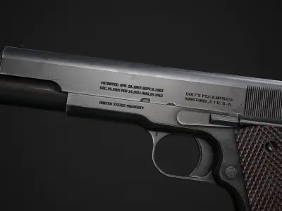 Colt M1911 Low-poly 3D model order