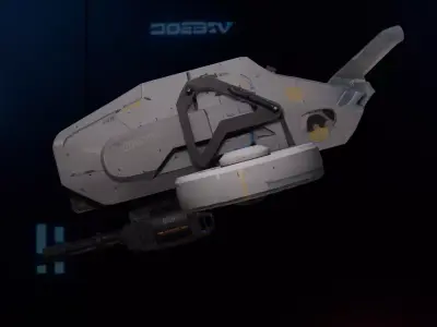 Futuristic Sci-Fi Combat Drone 3D model
