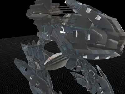 A Walking Robot Lowpoly Model Low-poly 3D model