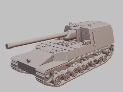 HO-RI Japanese WWII Tank Destroyer 3D Print Model 3D print model