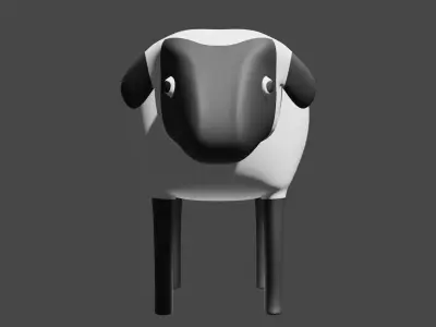 Sheep - Toon Model - Rigged 3D model