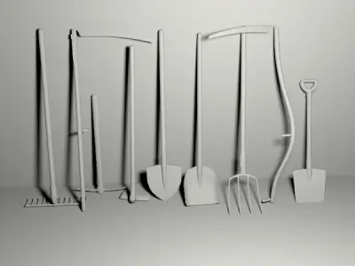 Garden Tools Pack 3D model
