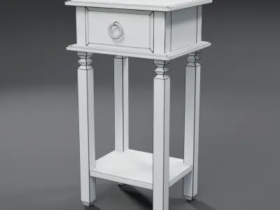 Antique Wood Table 3D model