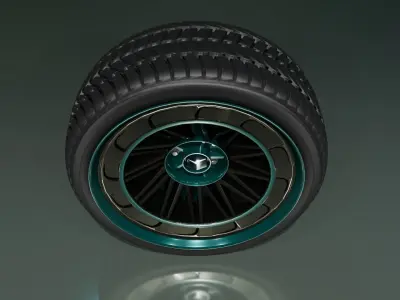 C12N6 wheel Low-poly 3D model
