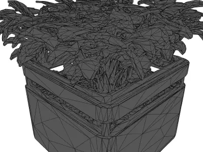 Futuristic Smart LED Plant Planter 3D model