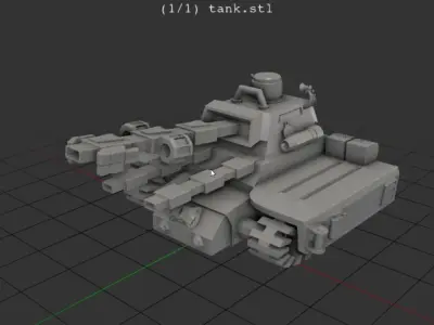 sci fi electronic tank 3D print model