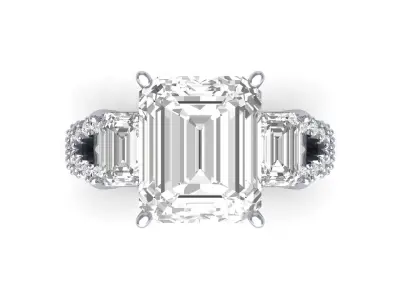 Emerald Radiant Ring 3D Model Pack
