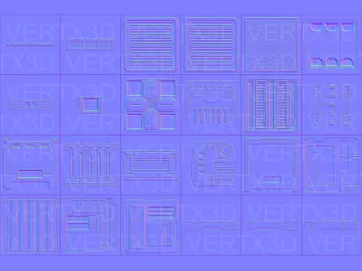 Sci-Fi Normal Maps Kit -Catalog preview- Texture