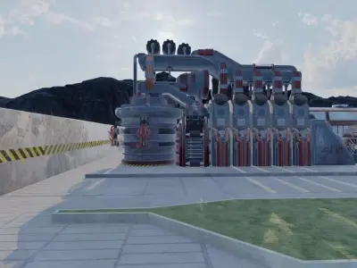 Futuristic Industrial Complex 3D model