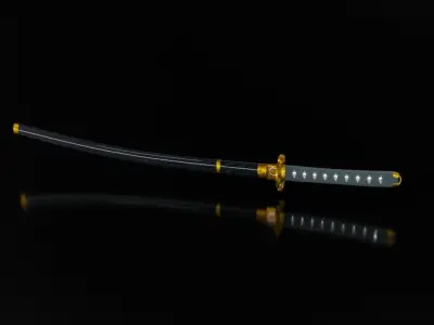 Weapon Katana Sword Blade 3D-model Free 3D model