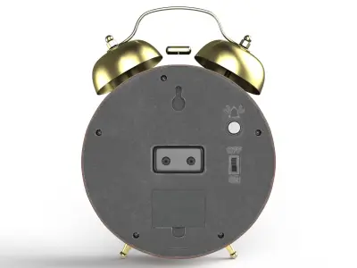 Brown wood Alarm Clock 3D model