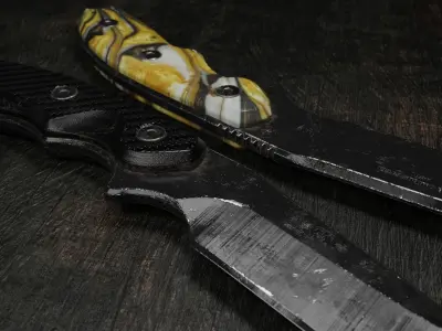 UACK Flashpoint knife Low-poly 3D model