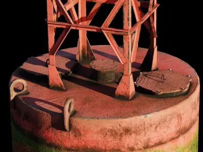 Sea Buoy Low-poly 3D model