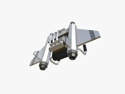 Jetpack Low Poly C05 - SciFi Character Design Low-poly 3D model