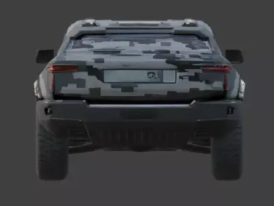 Realistic Sci-Fi Urban Tactical SUV Low-poly 3D model