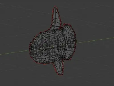 Ocean Sunfish  Low-poly 3D model