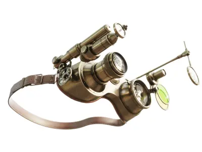 Steampunk Goggles 3D model