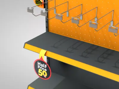 Supermarket Shelf Mixed 3D model