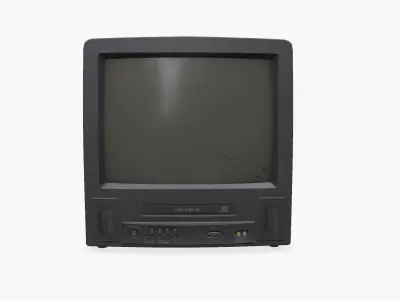 Old CRT TV Low-poly PBR Low-poly 3D model