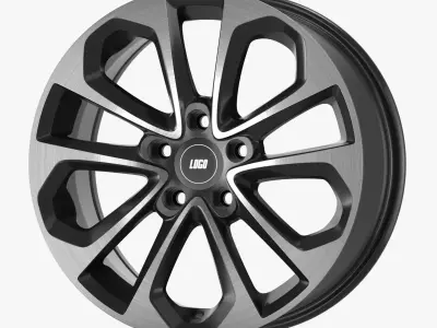 Car Rim 3D model - Textured and UV Mapped