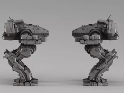 S00037 Sci-Fi Mech Walker 3D print model