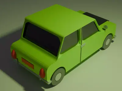 Stylized Low Poly Car 3D Model  Low-poly 3D model