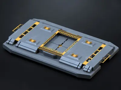 11 SUB-D Scifi Architecture Kitbash Elements Vol IV 3D model