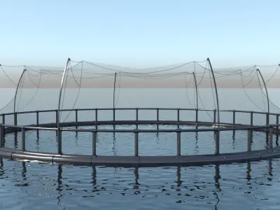 Fish farm net  3D model