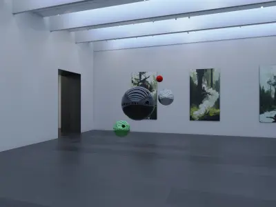 HDRI - Art Museum Gallery Interior 30 - 16384x8192 Texture