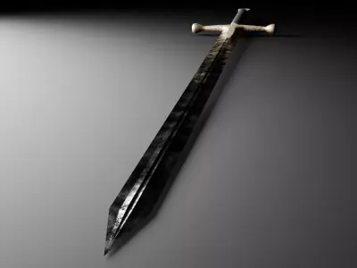 English Longsword Low-poly 3D model