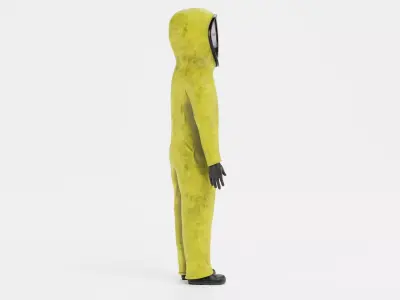 Protective Suit V5 - Weathered Hazmat Safety Coverall  3D model