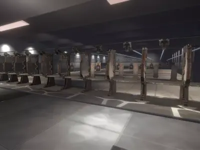 Shooting Range Interior  3D model