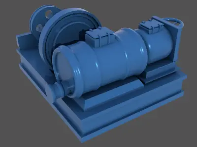 WW2 Littorio Class winches - Commercial license - 1-200 scale 3D print model