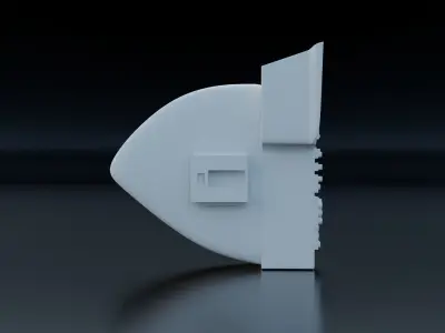 Cockpit Hughes 500 3D print model