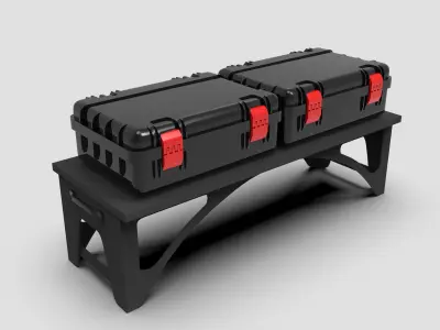 Generic Plastic Off-Road Storage Boxes Low-poly 3D model